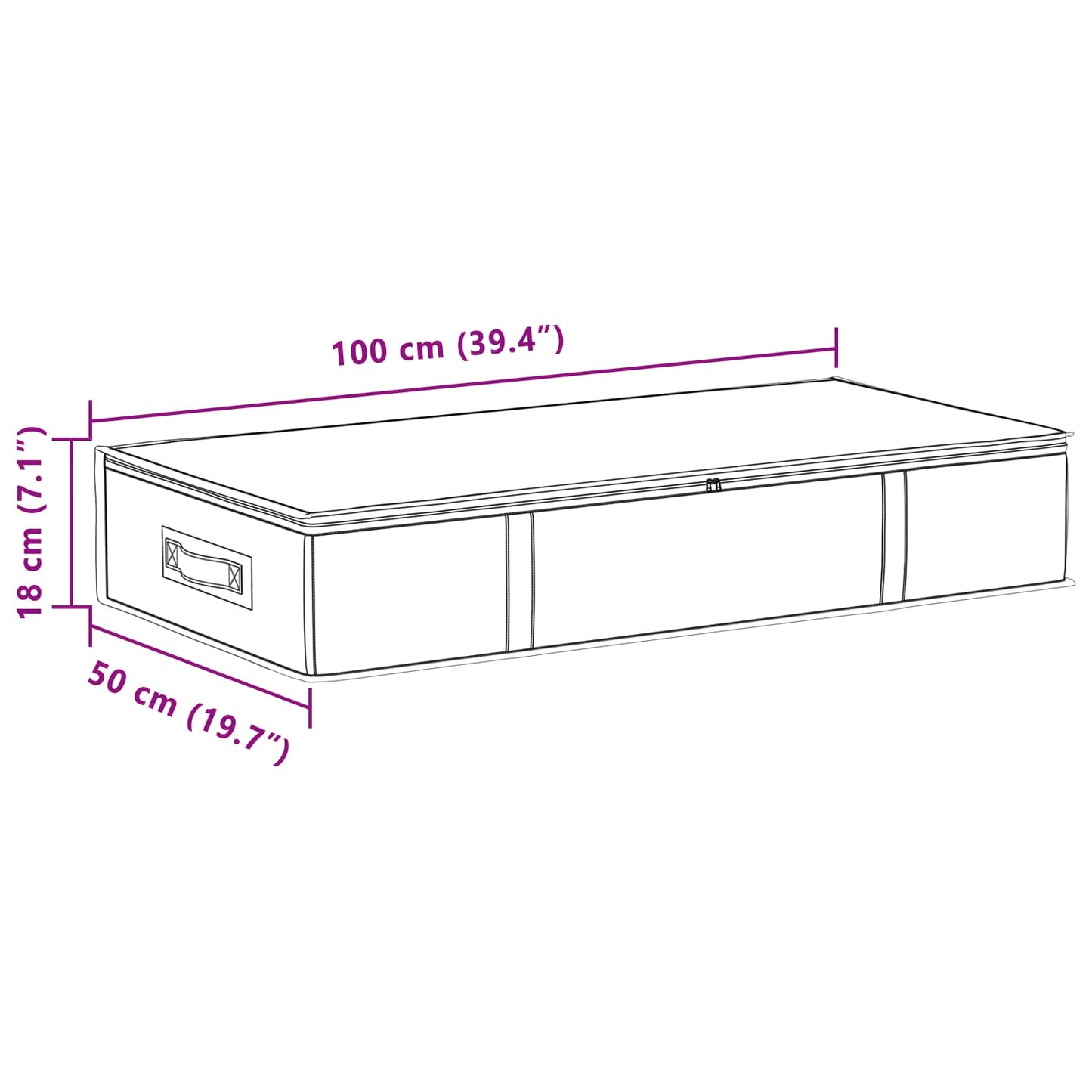 Aufbewahrungsbox mit transparentem Oberfenster 2 Stk. 90 l