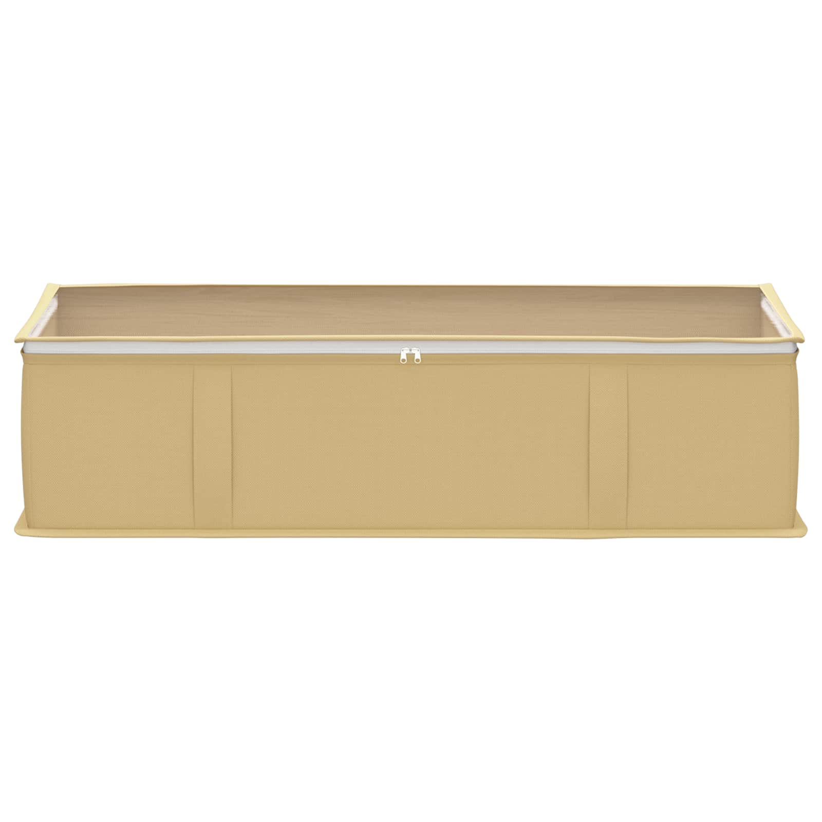 Aufbewahrungsbox mit transparentem Oberfenster Creme Vliesstoff