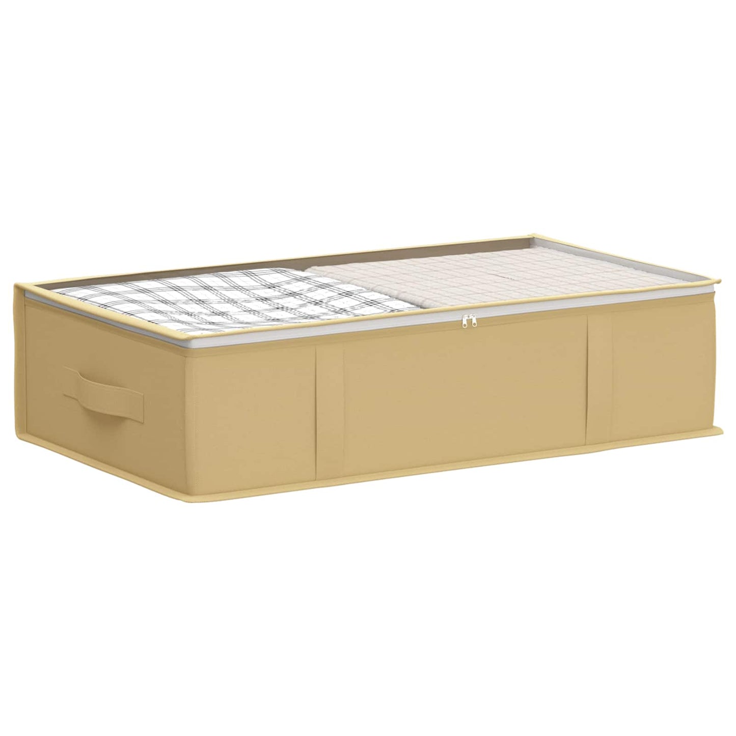 Aufbewahrungsbox mit transparentem Oberfenster Creme Vliesstoff