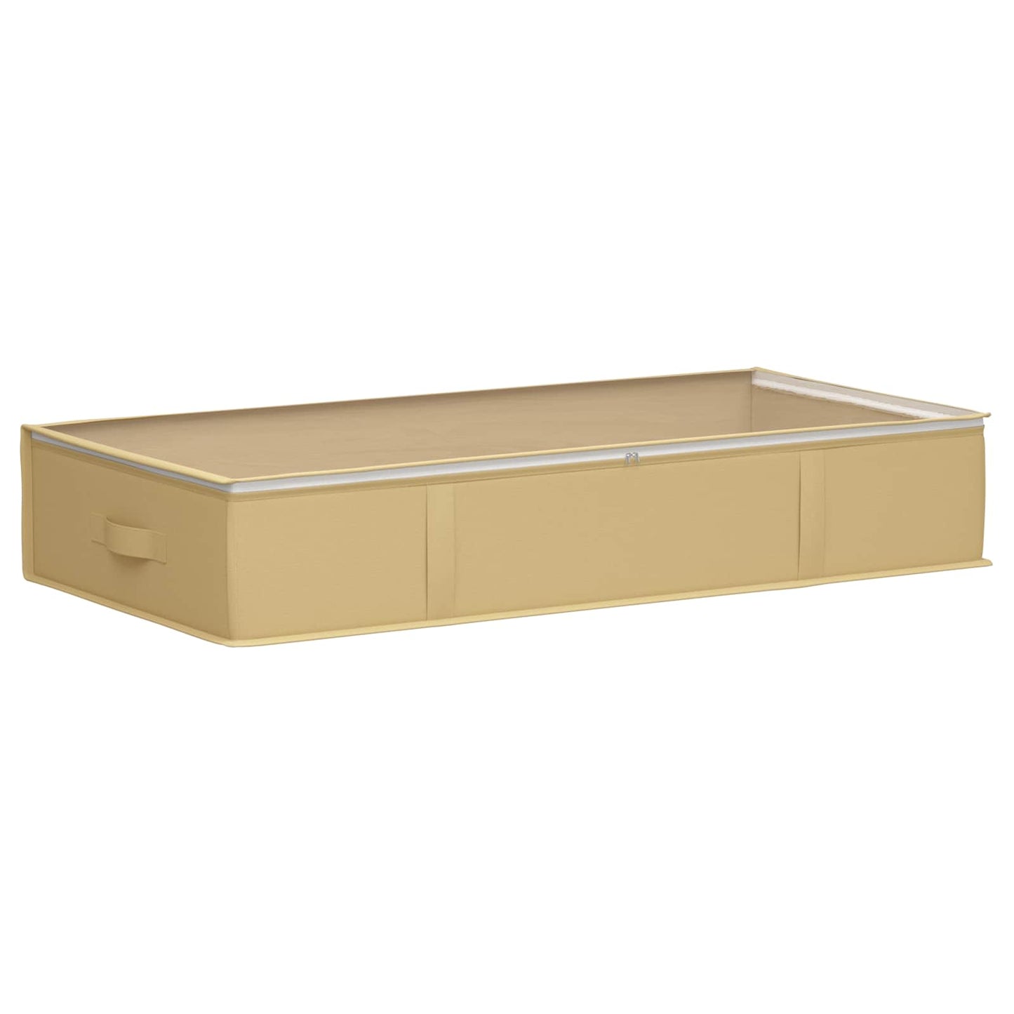 Aufbewahrungsbox mit transparentem Oberfenster Creme Vliesstoff