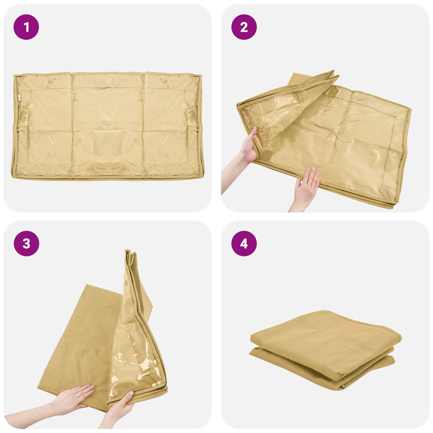 Aufbewahrungsbox mit transparentem Oberfenster 6 Stk. 90 l