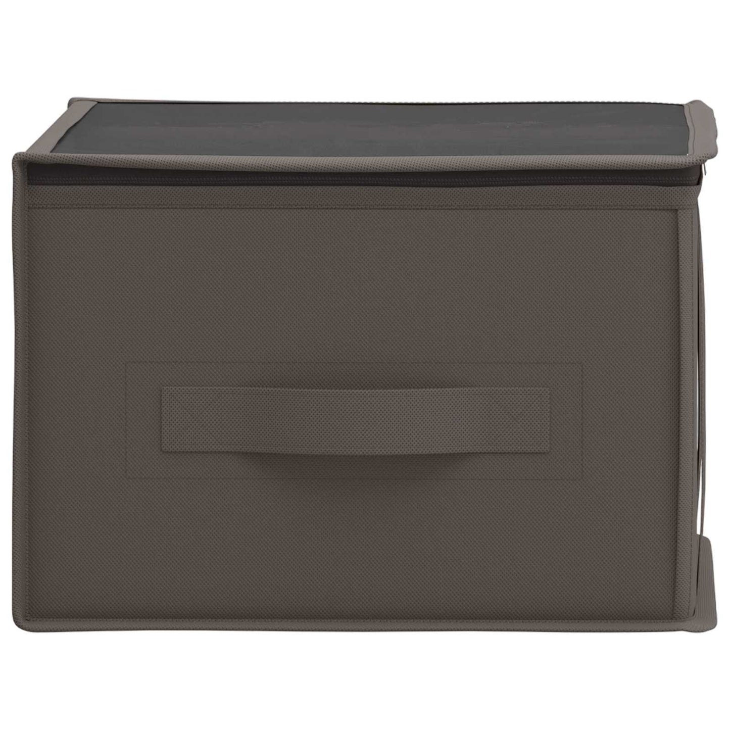 Aufbewahrungsbox mit transparentem Oberfenster Grau Vliesstoff