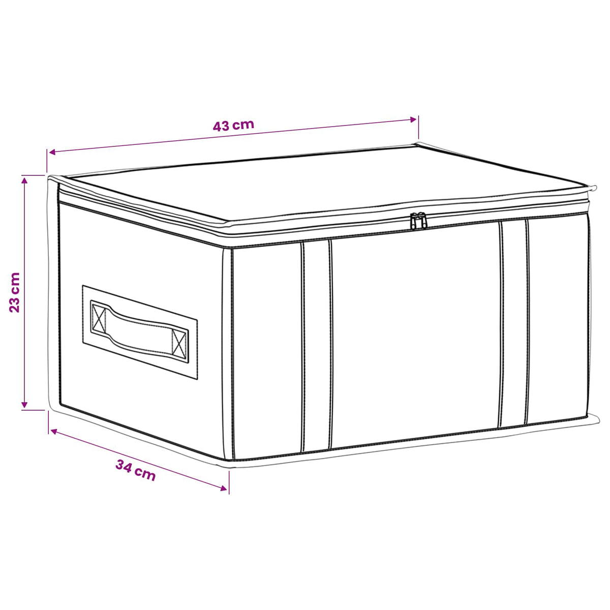 Aufbewahrungsbox mit transparentem Oberfenster 6 stk. 33,6 L