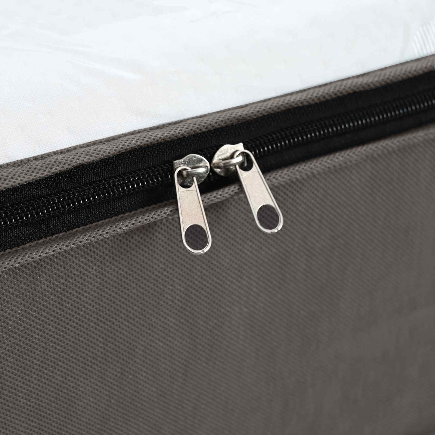 Aufbewahrungsbox mit transparentem Oberfenster Grau Vliesstoff