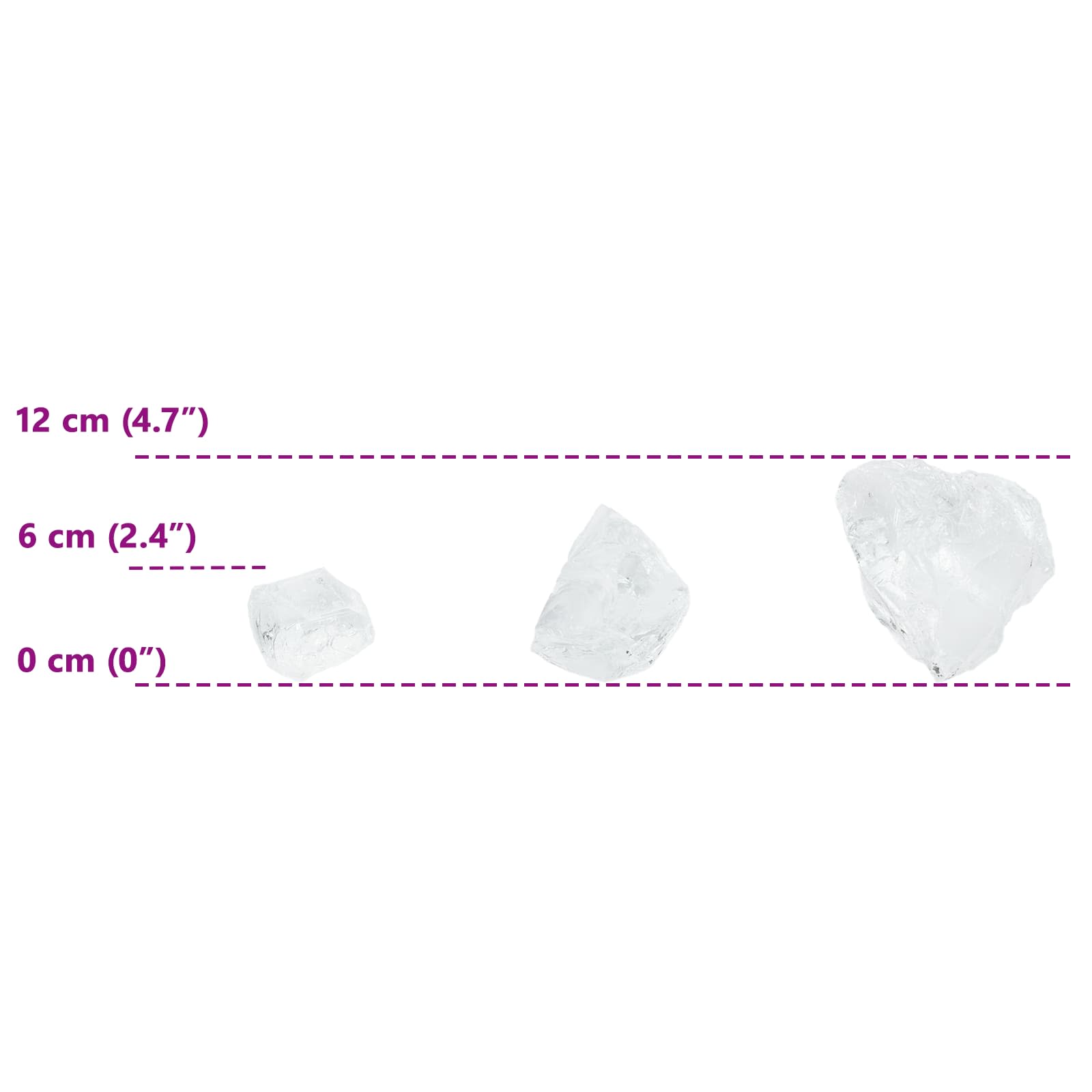 Gartensteine Weiß 12 cm Glas