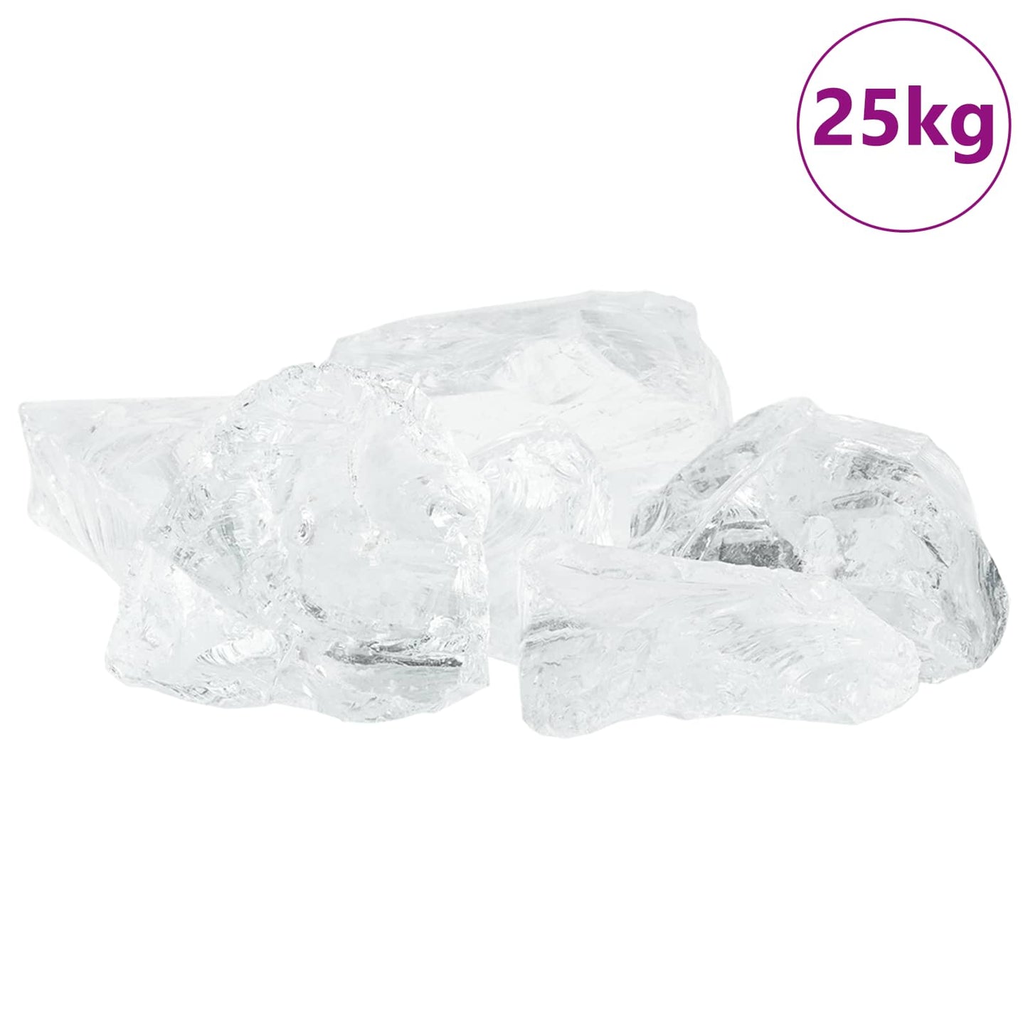 Gartensteine Weiß 12 cm Glas