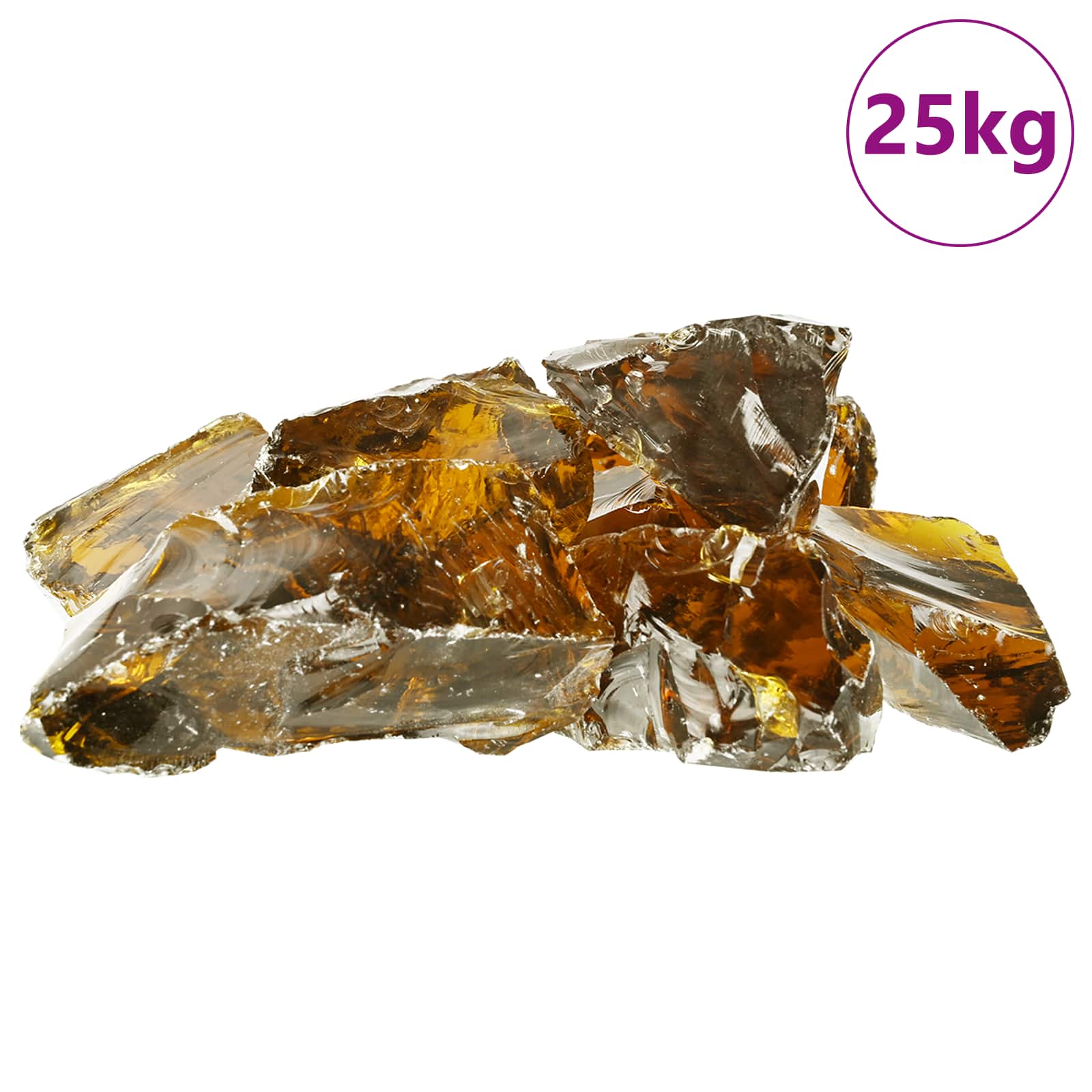 Gartensteine Braun 12 cm Glas