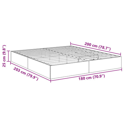 Ottoman Bettgestell Weiß 180 x 200 cm Holzwerkstoff