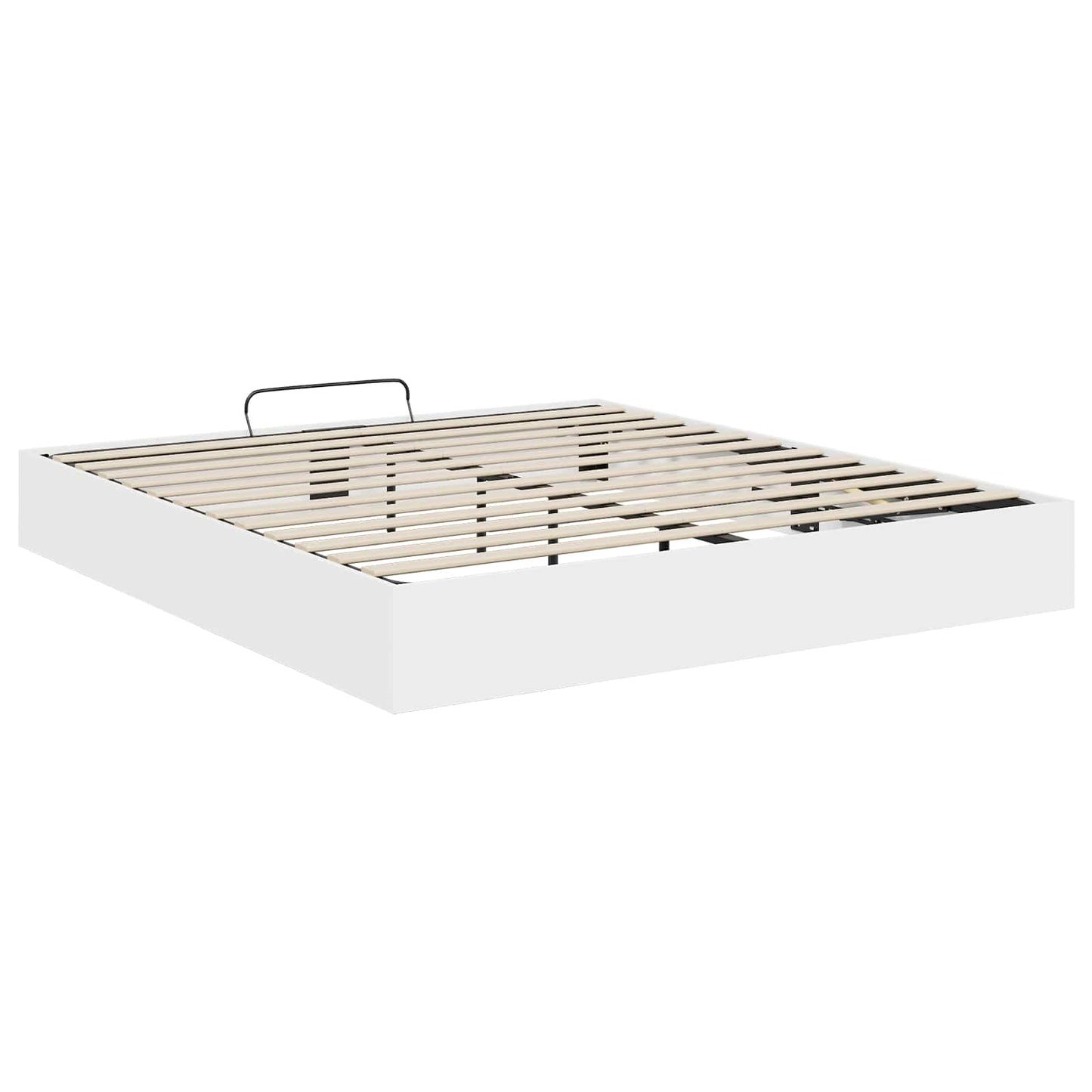 Ottoman Bettgestell Weiß 203 x 160 x 25 cm Holzwerkstoff