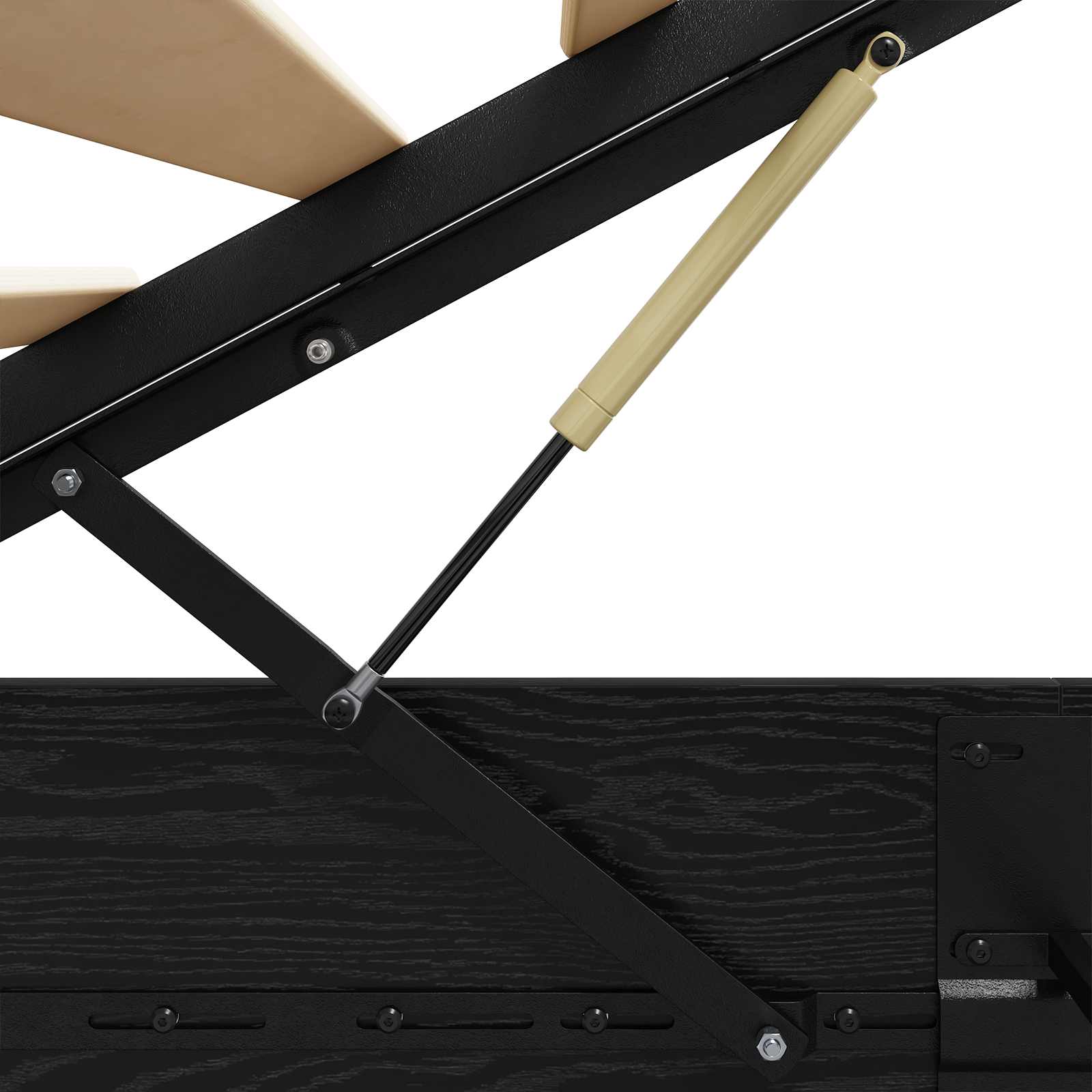 Ottoman Bettgestell Schwarze Eiche 203 x 160 x 25 cm