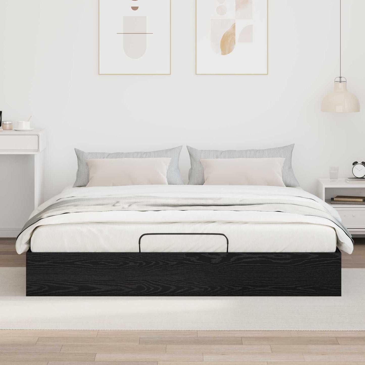 Ottoman Bettgestell Schwarze Eiche 203 x 160 x 25 cm