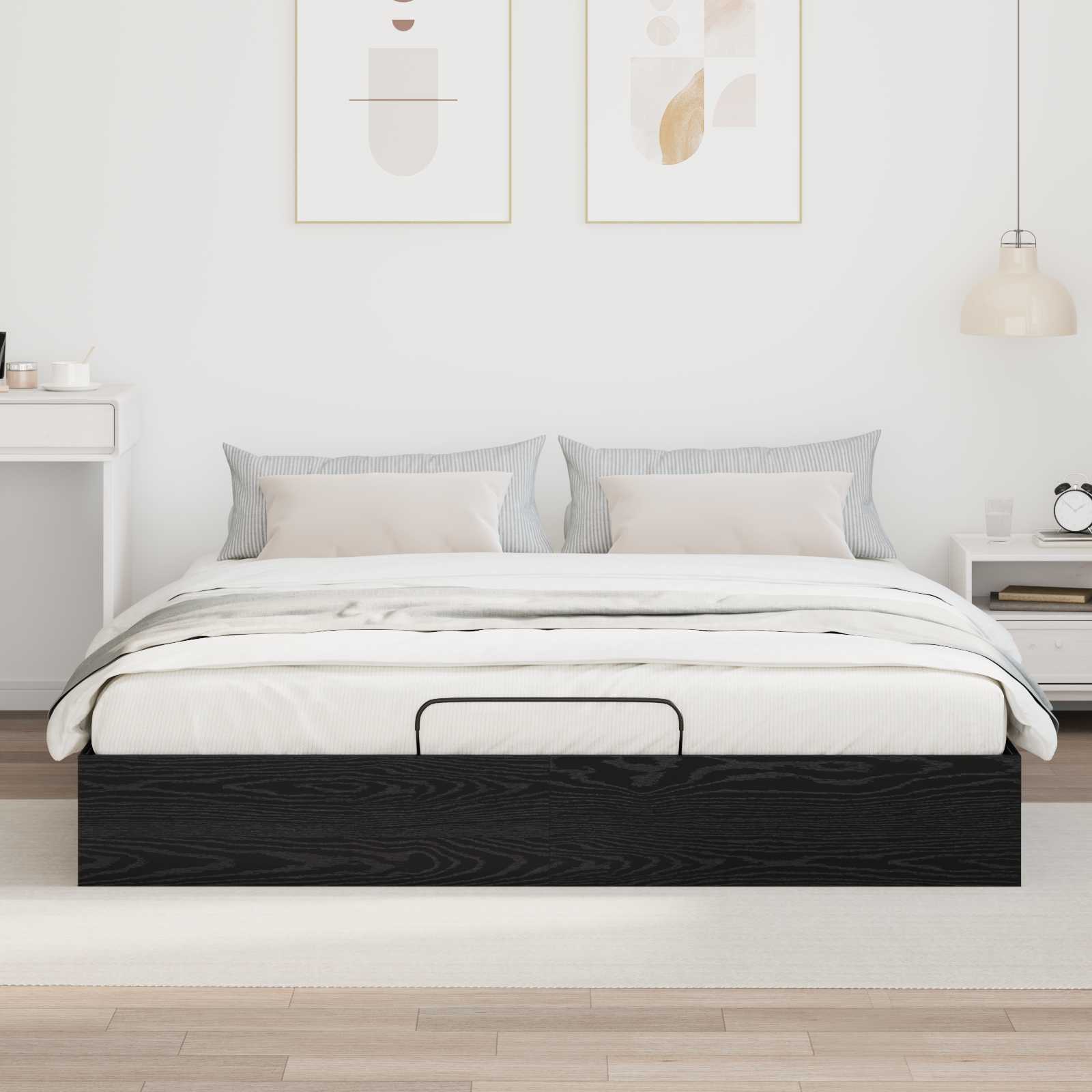 Ottoman Bettgestell Schwarze Eiche 203 x 160 x 25 cm