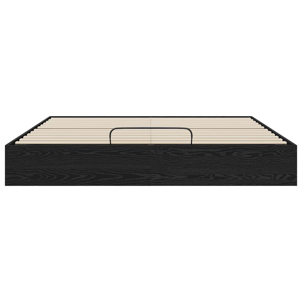 Ottoman Bettgestell Schwarz Eichen-Optik 160 x 200 cm