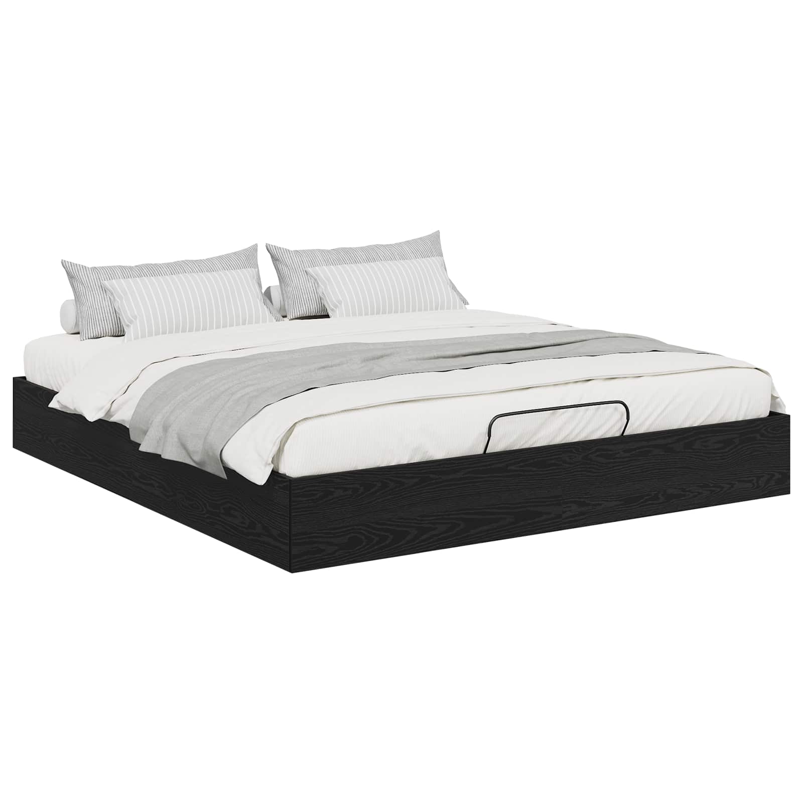 Ottoman Bettgestell Schwarze Eiche 203 x 160 x 25 cm