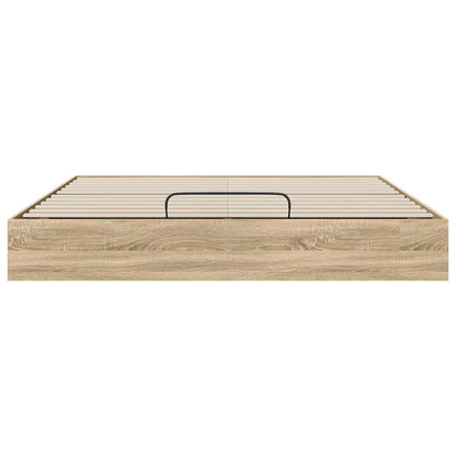 Ottoman Bettgestell Sonoma-Eiche 160 x 200 cm Holzwerkstoff