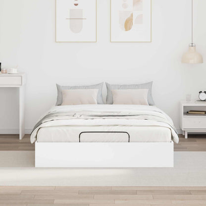 Ottoman Bettgestell Weiß 140 x 200 cm Holzwerkstoff
