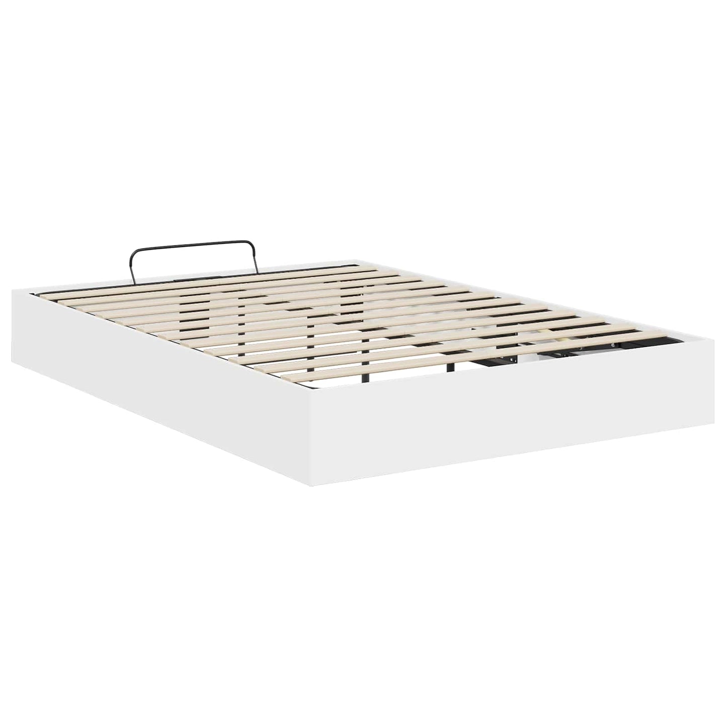 Ottoman Bettgestell Weiß 203 x 140 x 25 cm Holzwerkstoff