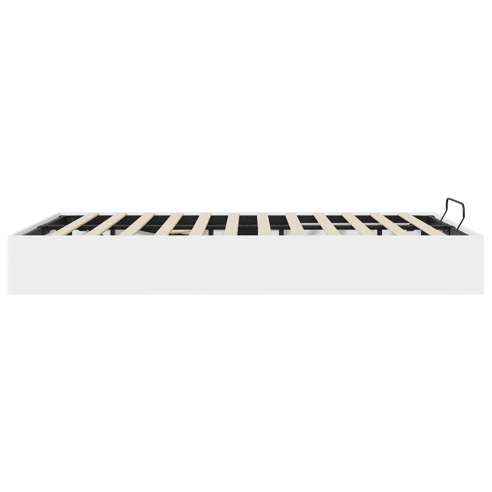 Ottoman Bettgestell Weiß 203 x 140 x 25 cm Holzwerkstoff