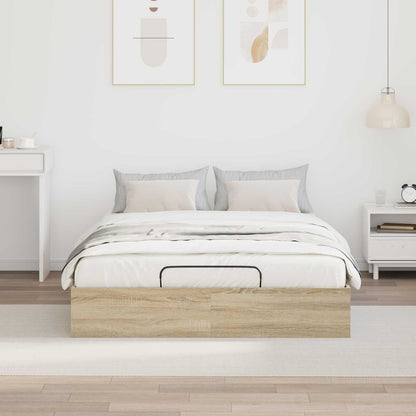 Ottoman Bettgestell Sonoma-Eiche 140 x 200 cm Holzwerkstoff