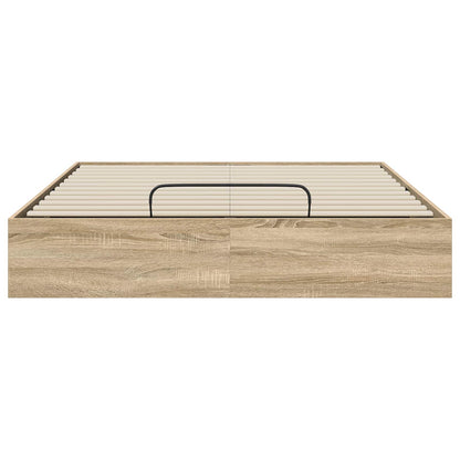Ottoman Bettgestell Sonoma-Eiche 140 x 200 cm Holzwerkstoff