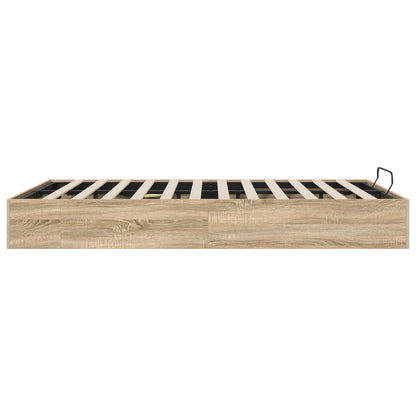 Ottoman Bettgestell Sonoma-Eiche 140 x 200 cm Holzwerkstoff