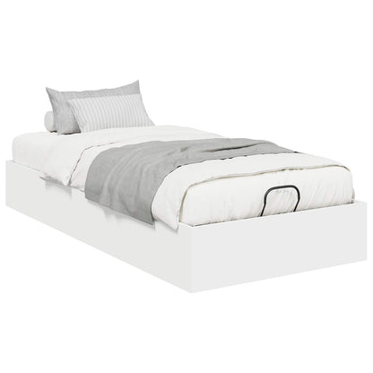 Ottoman Bettgestell Weiß 90 x 200 cm Holzwerkstoff