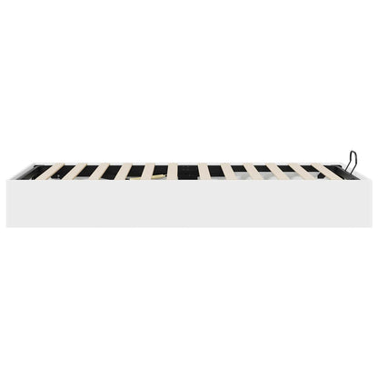 Ottoman Bettgestell Weiß 90 x 200 cm Holzwerkstoff