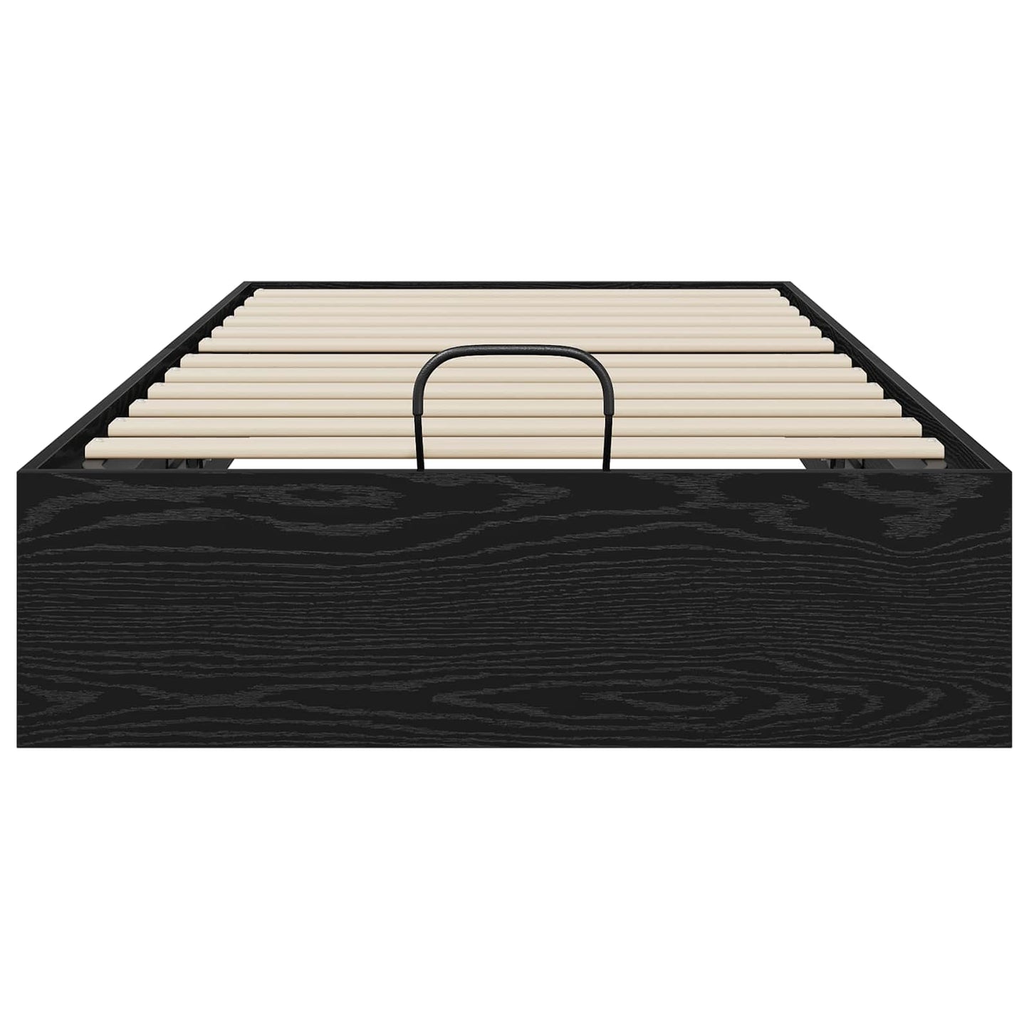 Ottoman Bettgestell Schwarz Eichen-Optik 203 x 90 x 25 cm