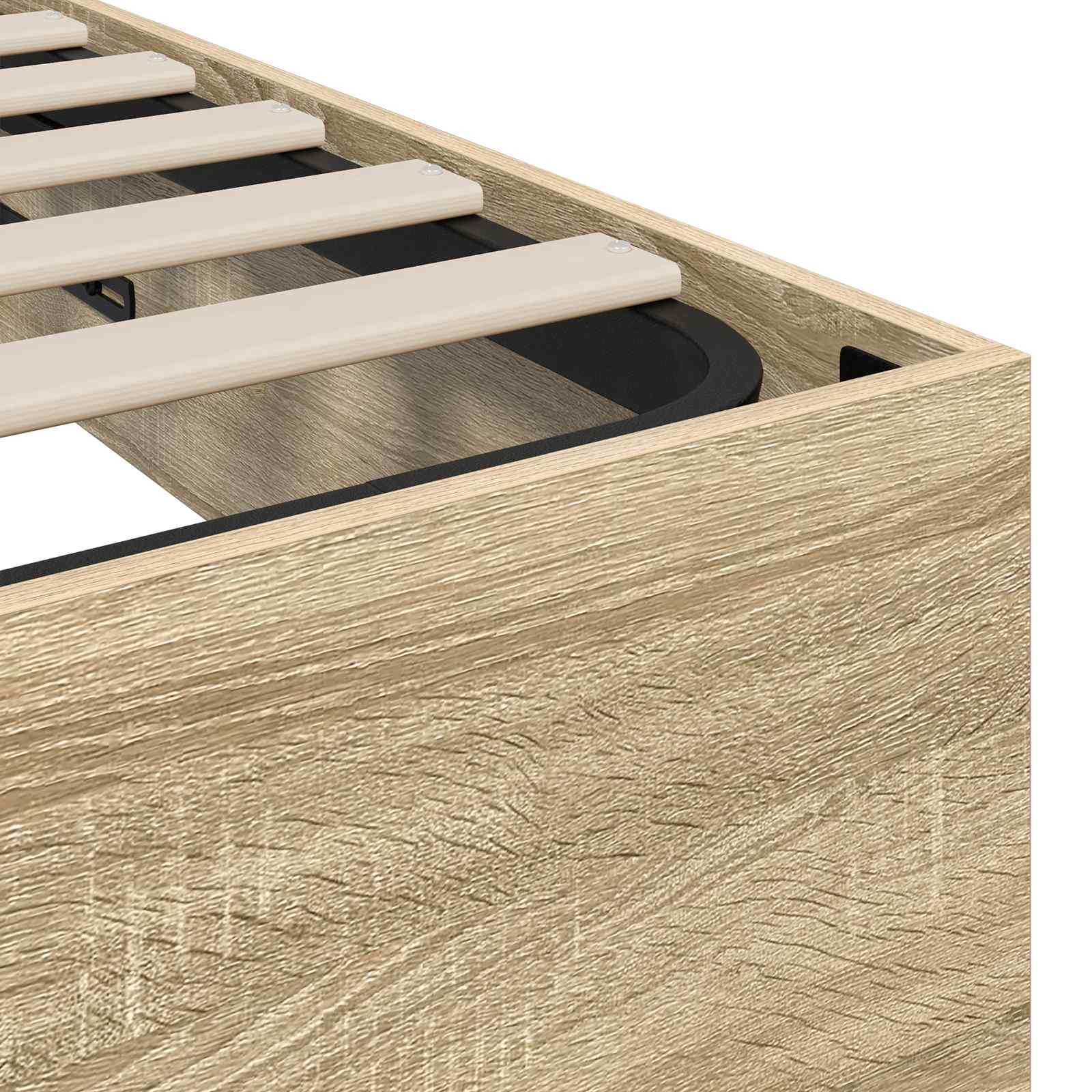 Ottoman Bettgestell Sonoma-Eiche 203 x 90 x 25 cm Holzwerkstoff