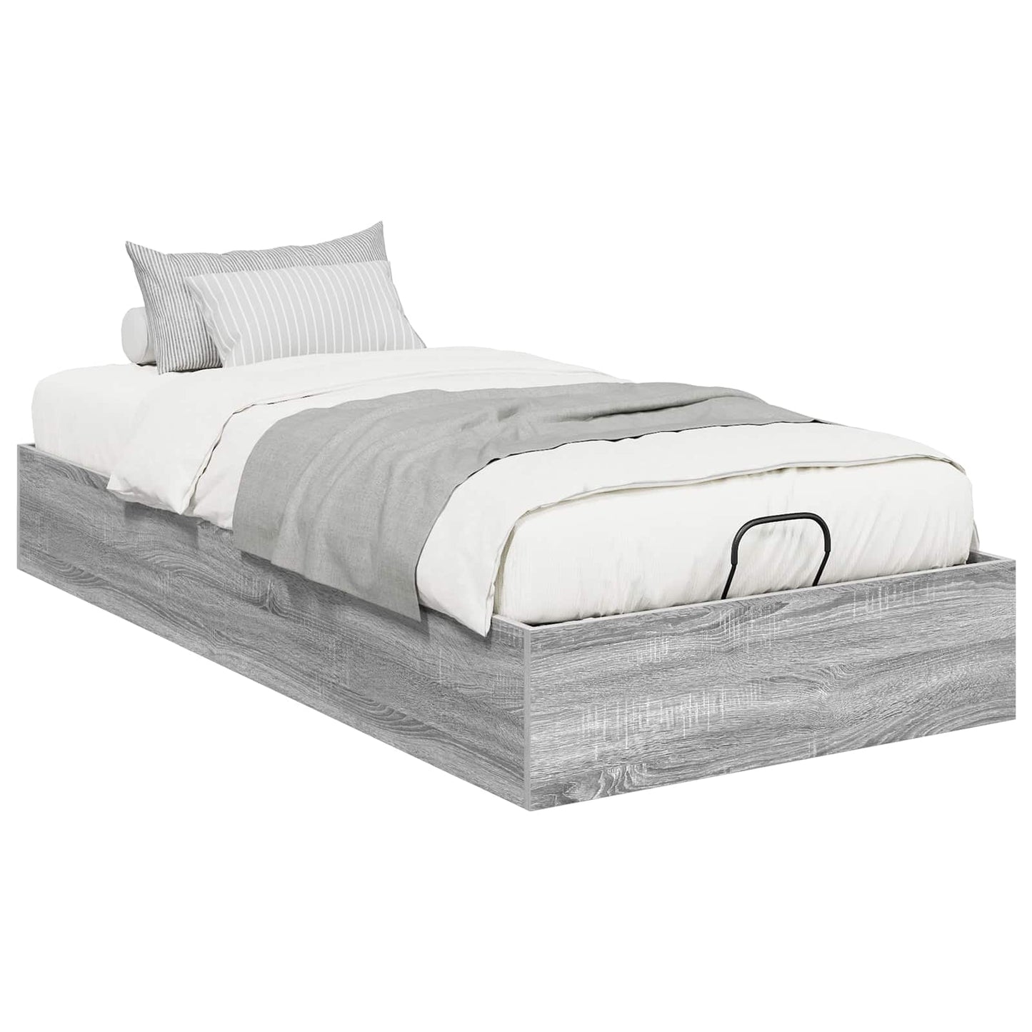 Ottoman Bettgestell Sonoma-Grau 203 x 90 x 25 cm Holzwerkstoff