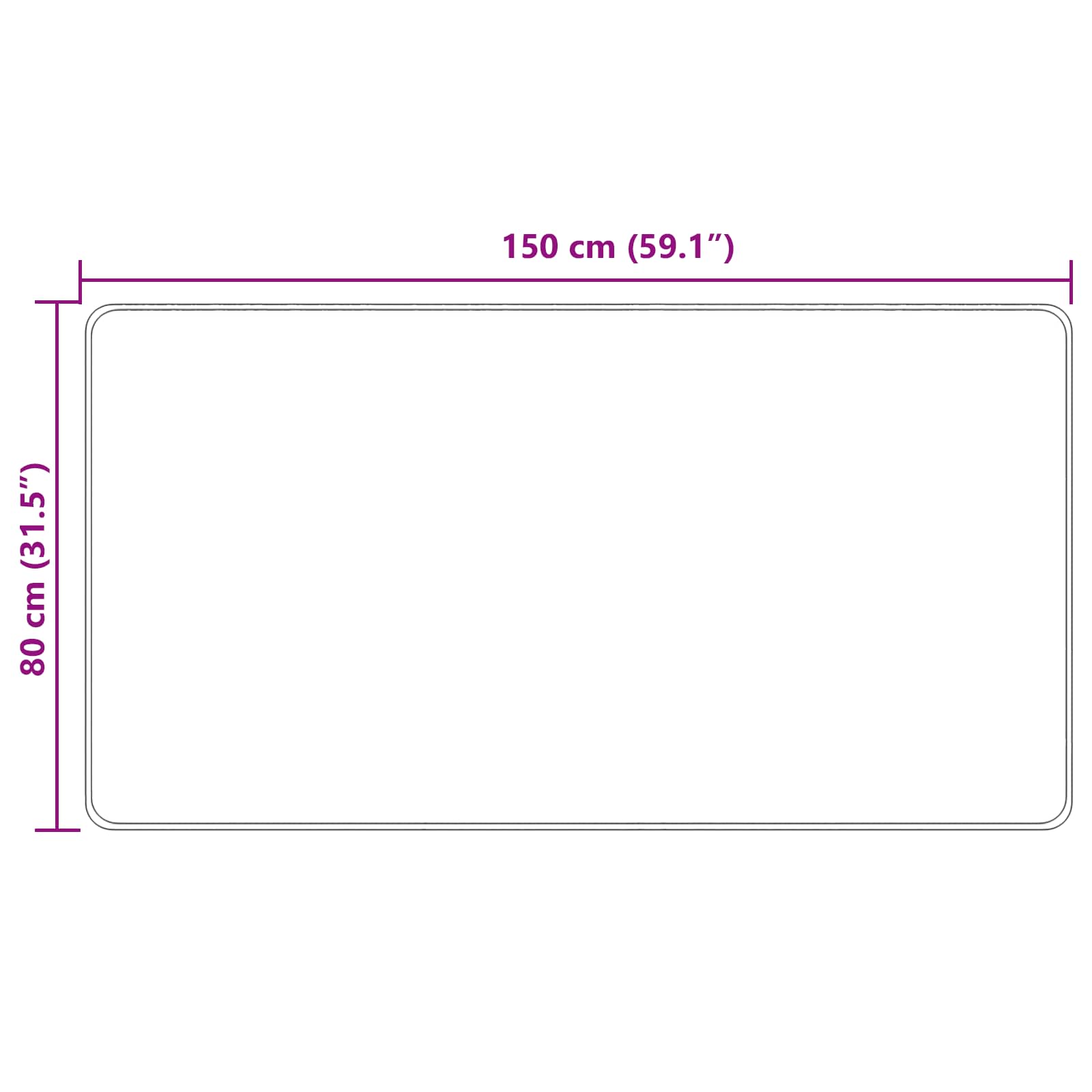 Teppichläufer MARSA Creme 80 x 150 cm Polyester und PVC
