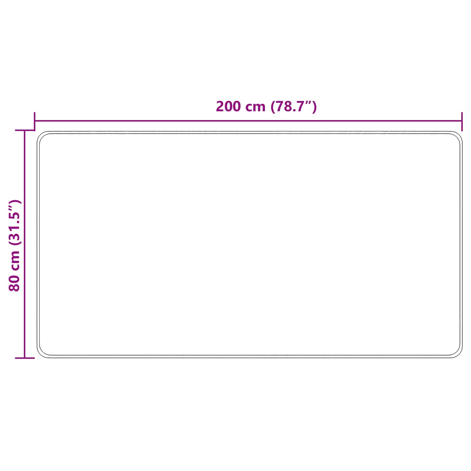 Teppichläufer MARSA Creme 80 x 200 cm Polyester und PVC