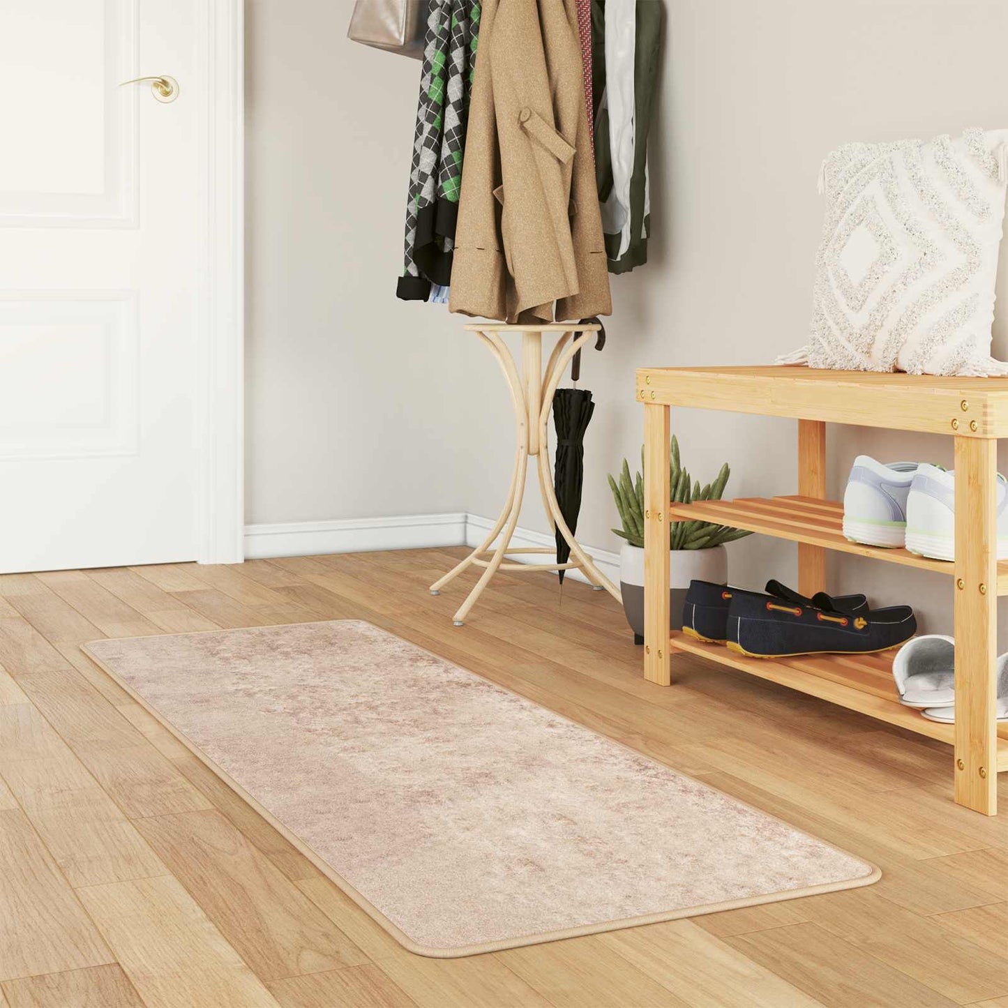 Teppichläufer MARSA Beige 50 x 200 cm Polyester und PVC