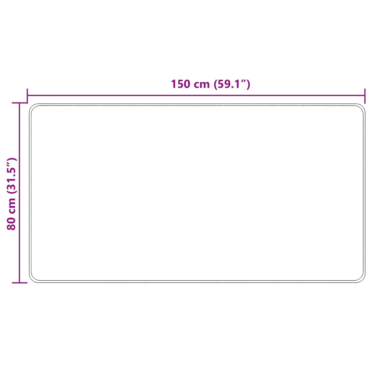 Teppichläufer MARSA Beige 80 x 150 cm Polyester und PVC