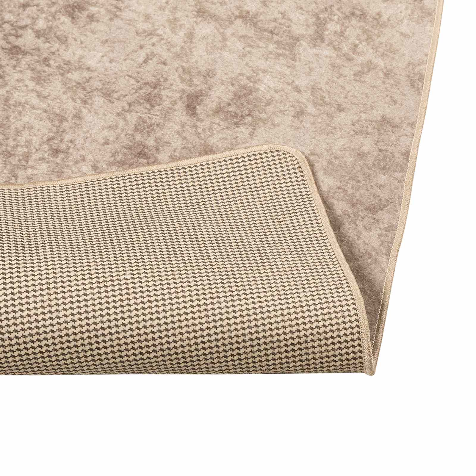 Teppichläufer MARSA Beige 80 x 400 cm Polyester und PVC