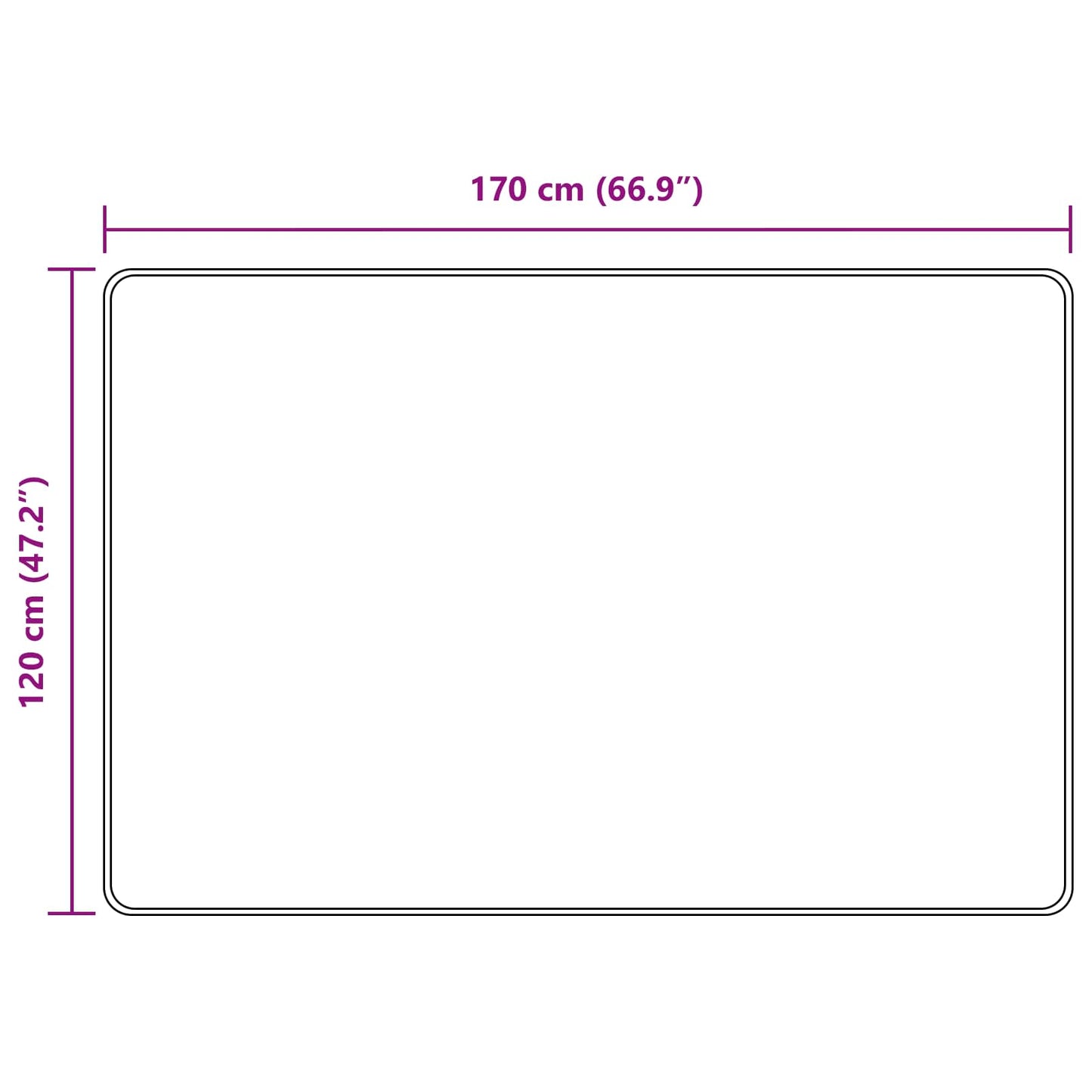 Teppichläufer MARSA Beige 120 x 170 cm Polyester und PVC