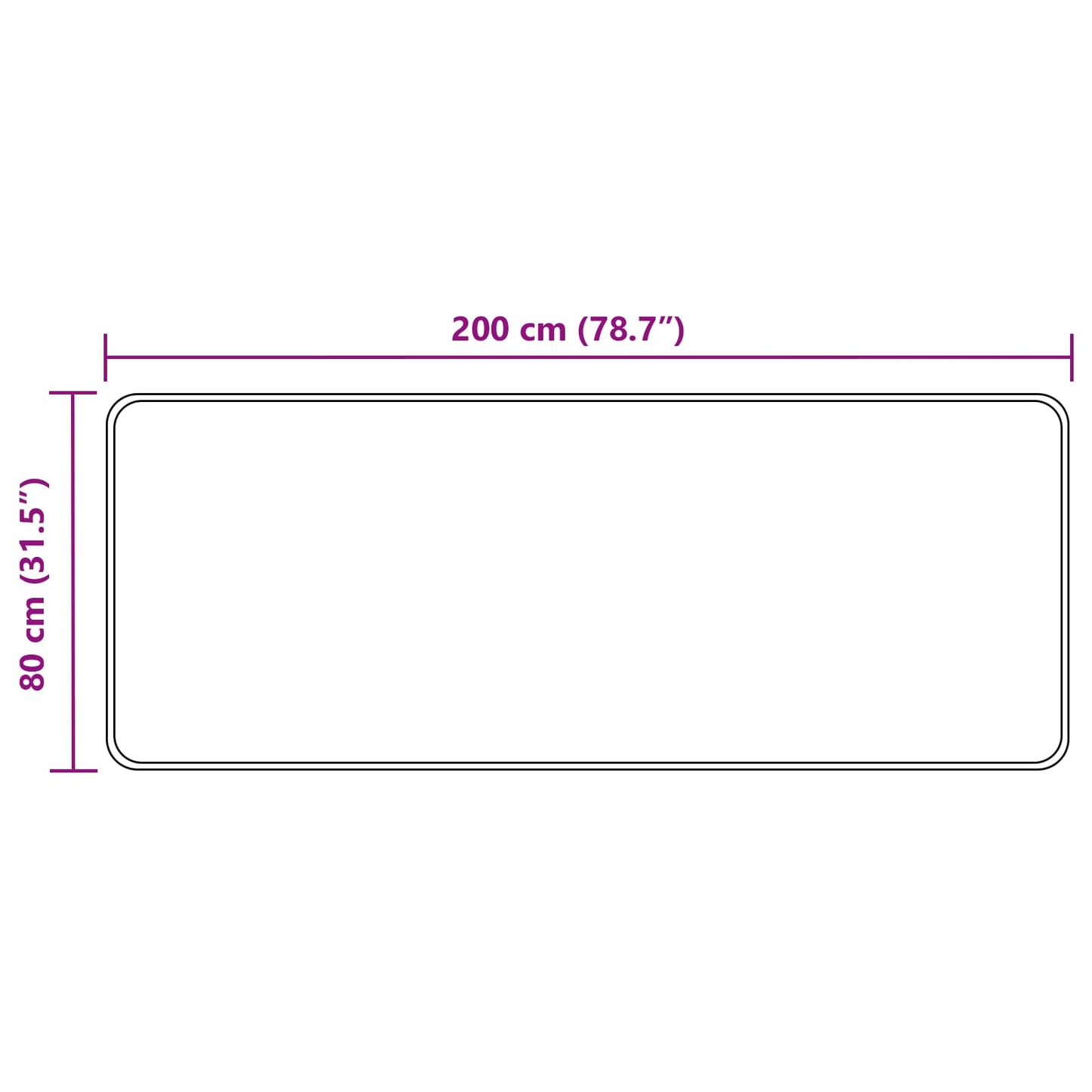 Teppichläufer MARSA Sand 80 x 200 cm Polyester und PVC