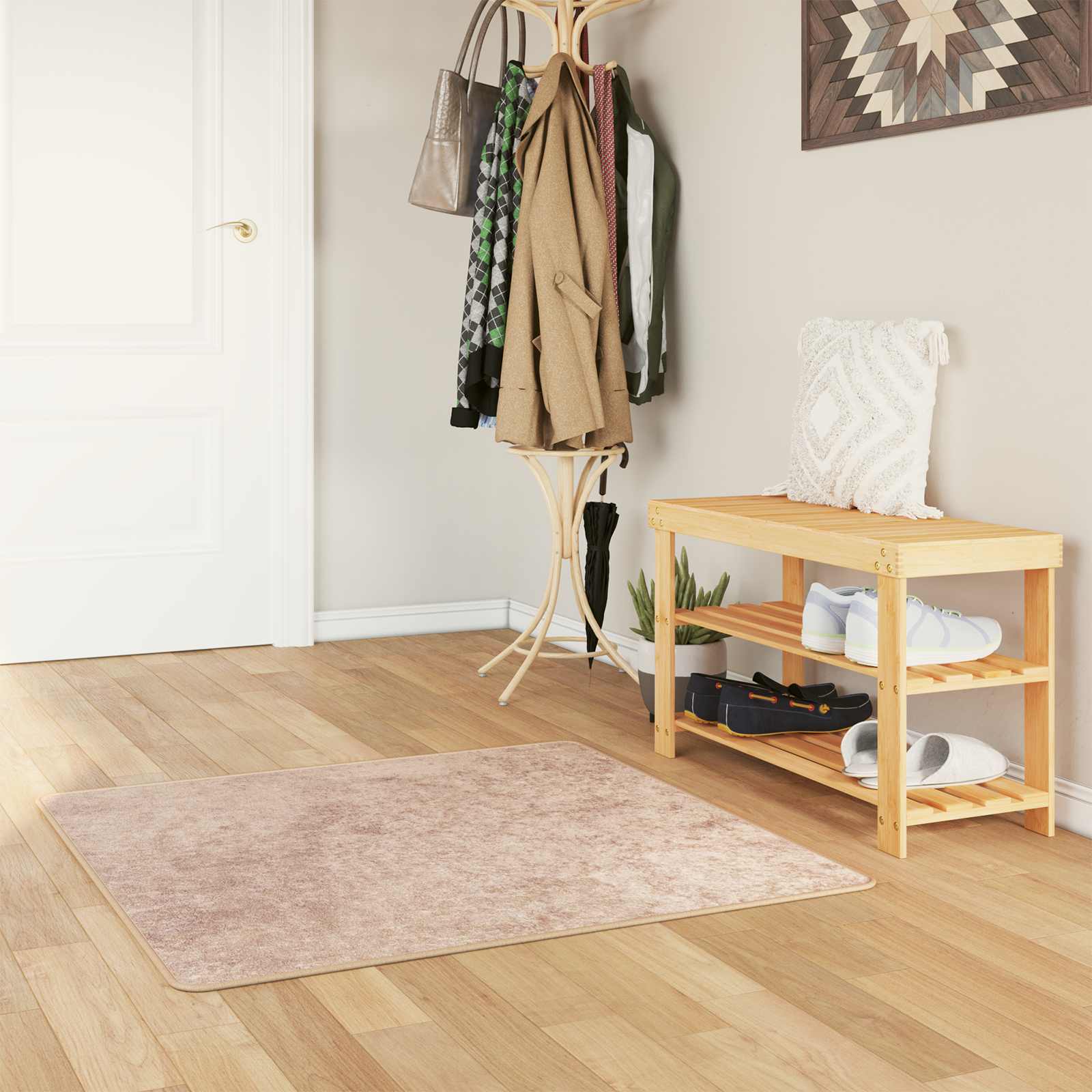 Teppichläufer MARSA Sand 100 x 100 cm Polyester und PVC
