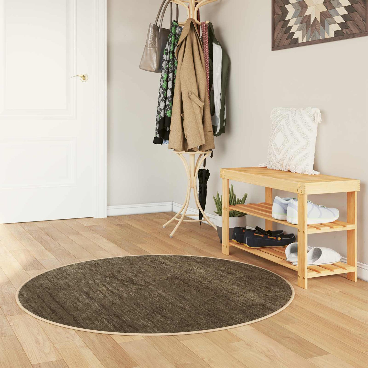 Teppichläufer MARSA Waldgrün 120 x 120 cm Polyester und PVC