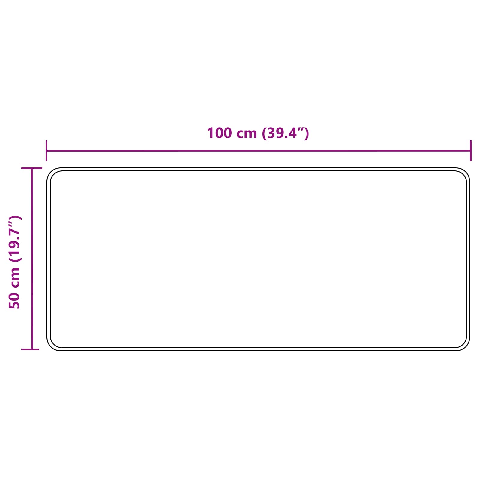 Teppichläufer MARSA Anthrazit 50 x 100 cm Polyester und PVC