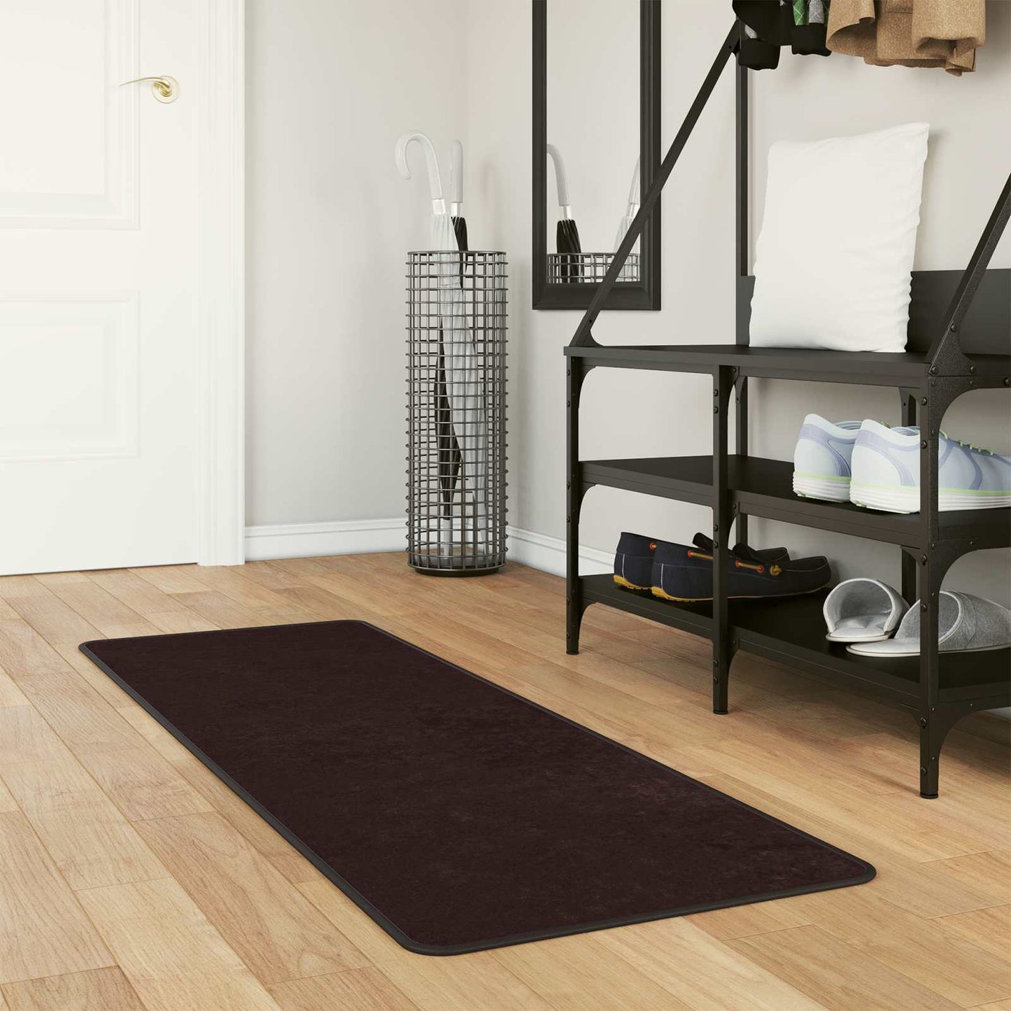Teppichläufer MARSA Anthrazit 50 x 200 cm Polyester und PVC