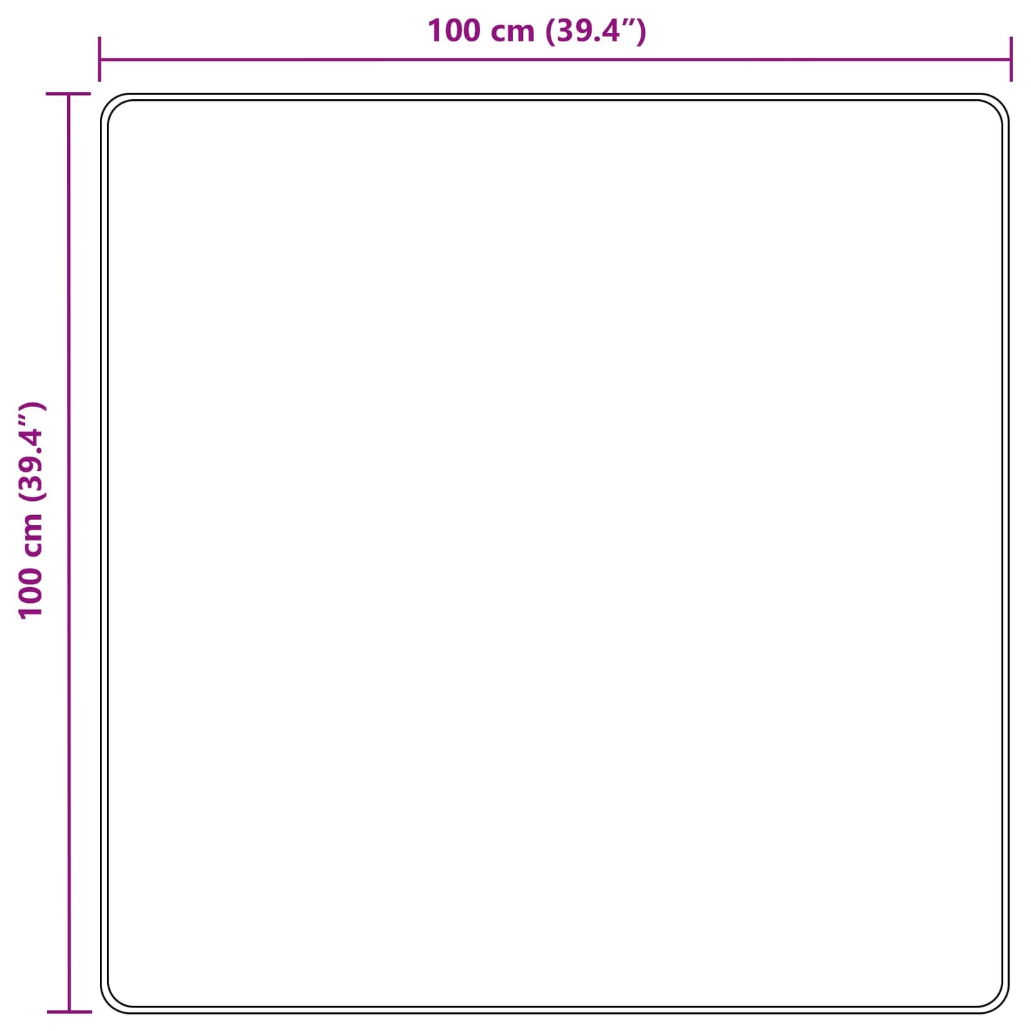 Teppichläufer MARSA Anthrazit 100 x 100 cm Polyester und PVC