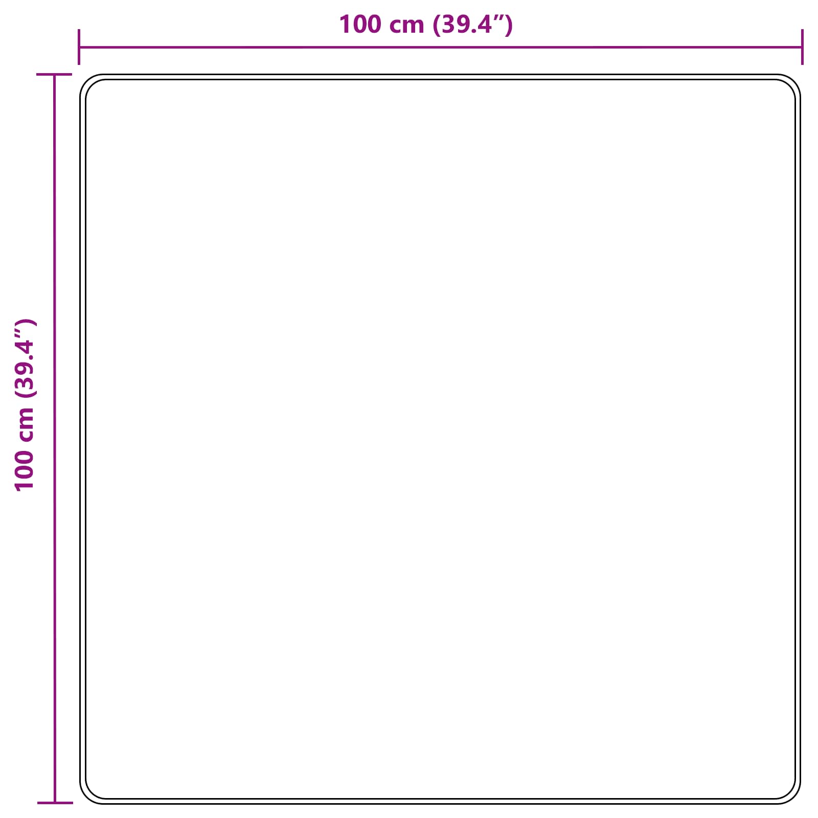 Teppichläufer MARSA Anthrazit 100 x 100 cm Polyester und PVC