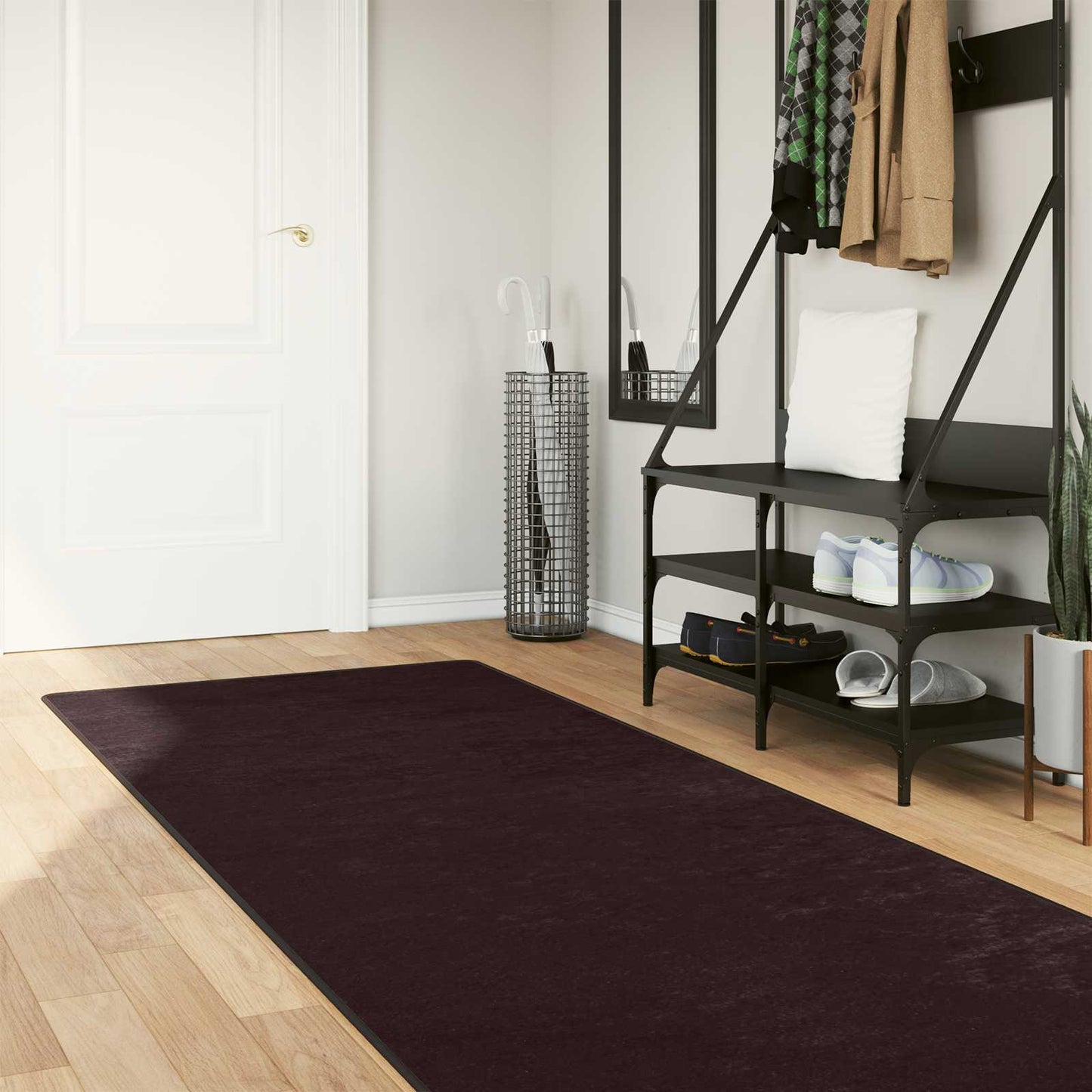 Teppichläufer MARSA Anthrazit 100 x 400 cm Polyester und PVC