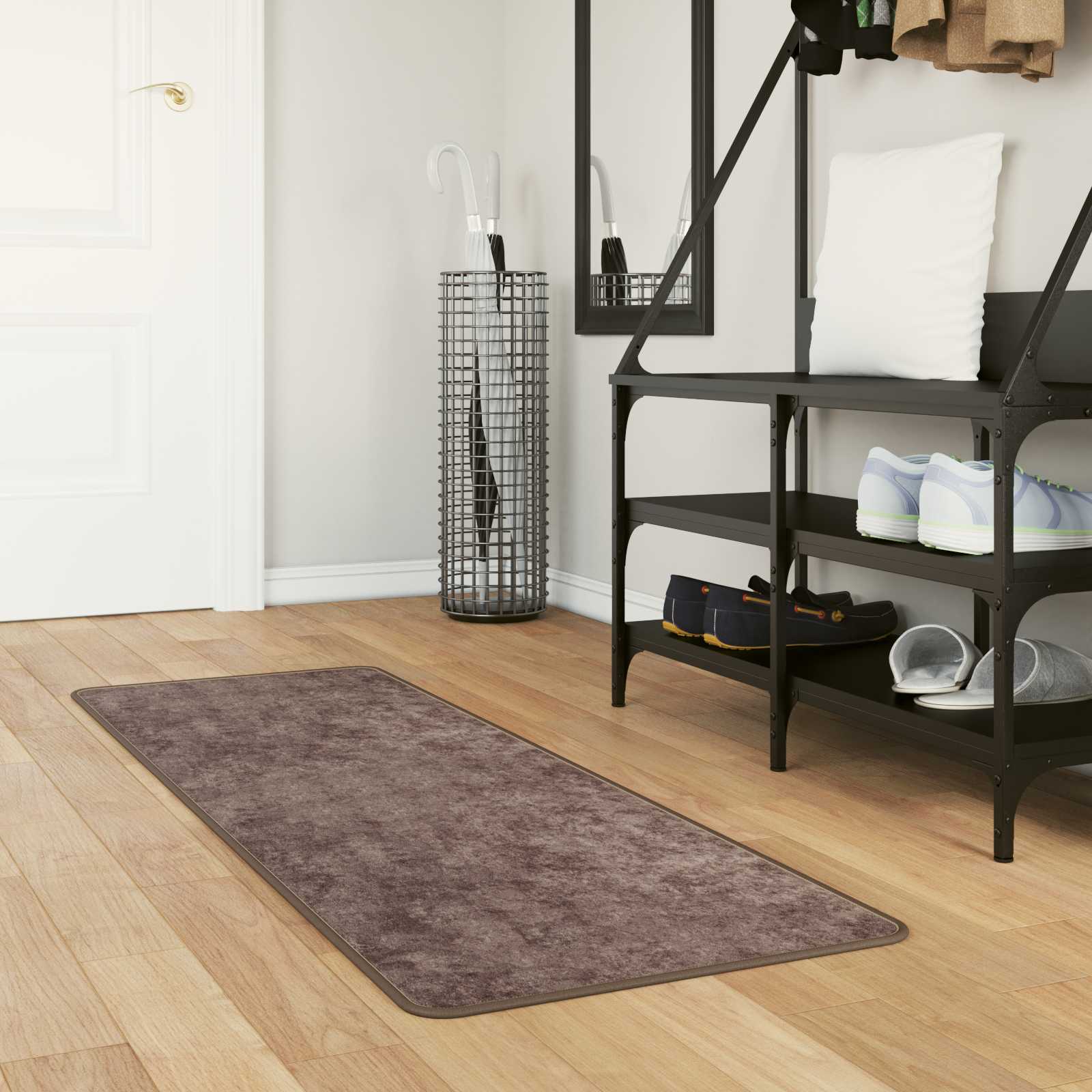 Teppichläufer MARSA Grau 50 x 100 cm Polyester und PVC