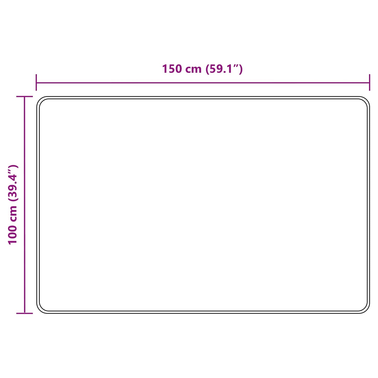Teppichläufer MARSA Grau 100 x 150 cm Polyester und PVC