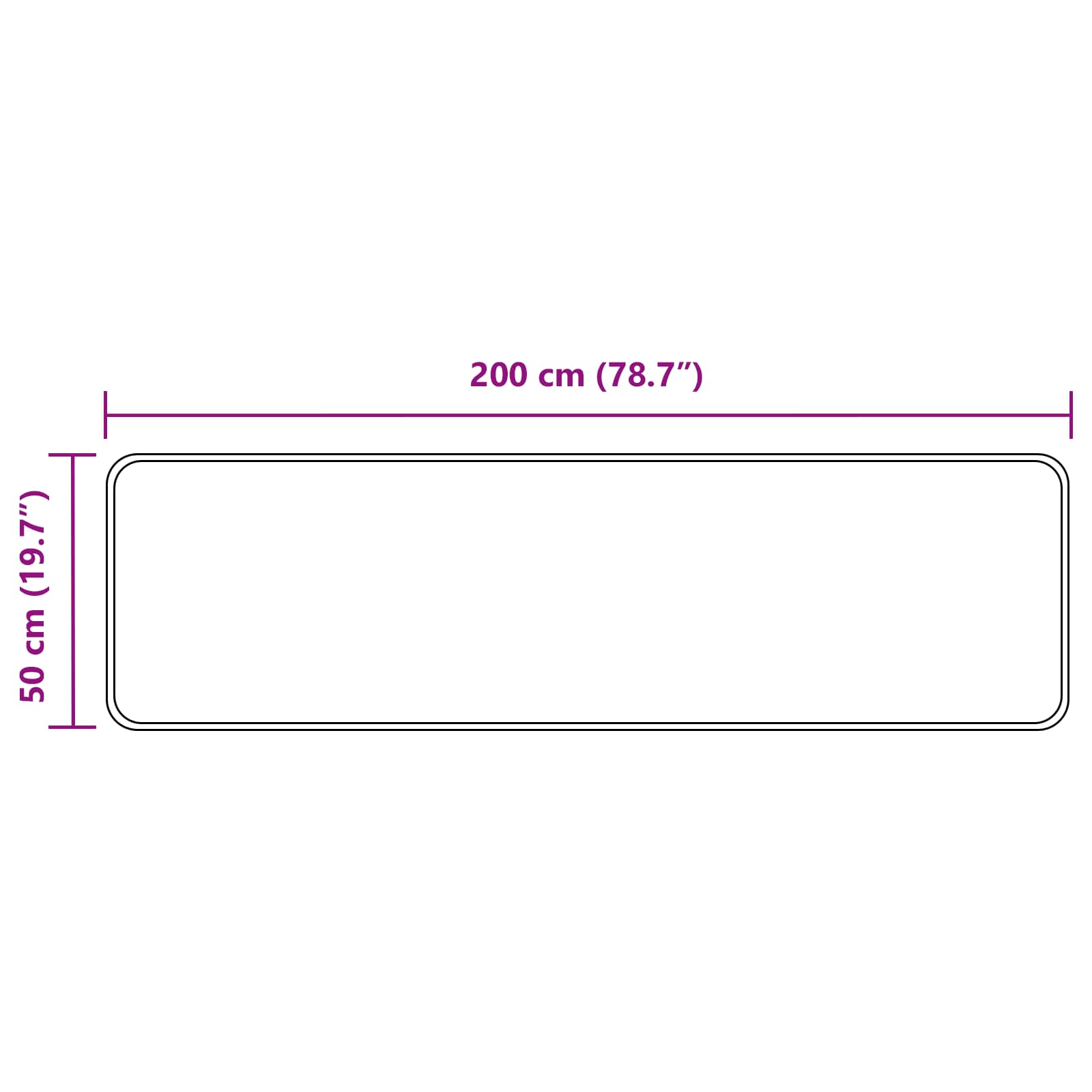 Teppichläufer MARSA Gelb 50 x 200 cm Polyester und PVC