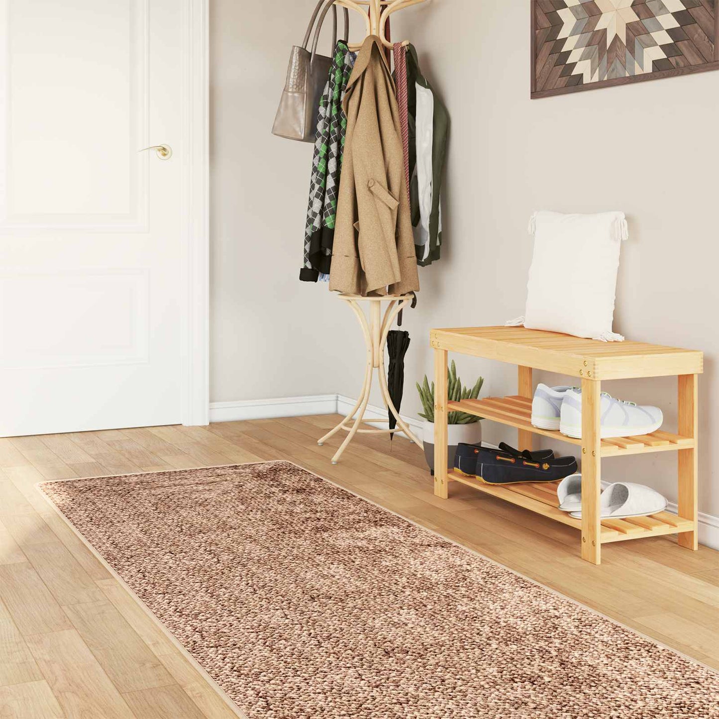 Teppichläufer MARSA Gelb 80 x 250 cm Polyester und PVC