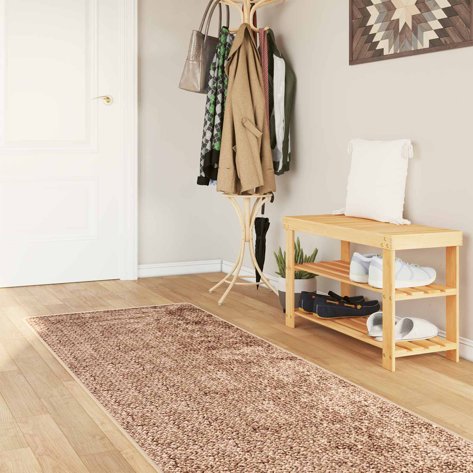 Teppichläufer MARSA Gelb 100 x 400 cm Polyester und PVC