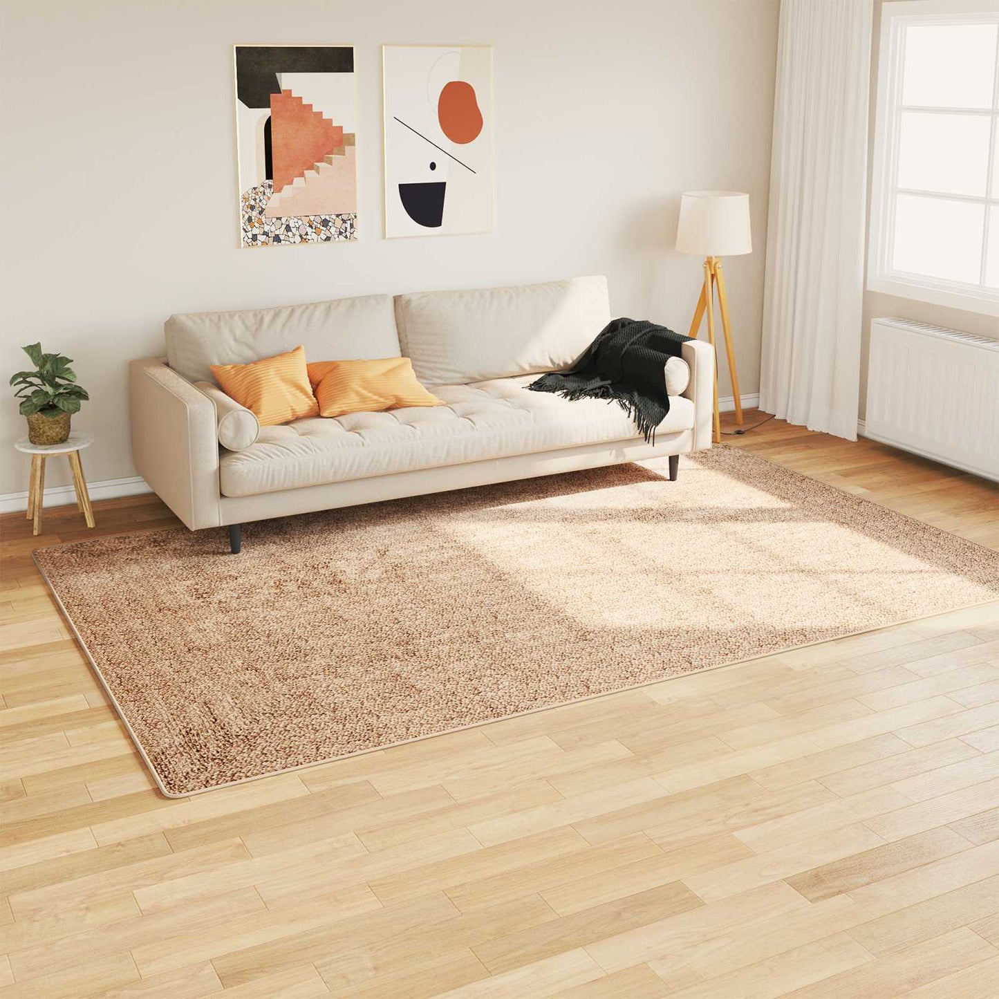 Teppichläufer MARSA Gelb 150 x 230 cm Polyester und PVC